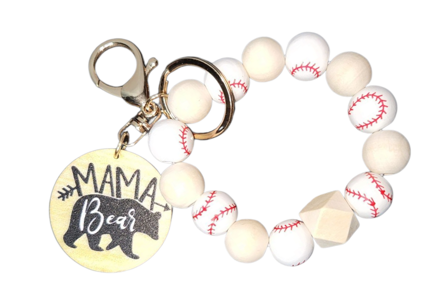 Mama Bear Sports Wristlet Keychain