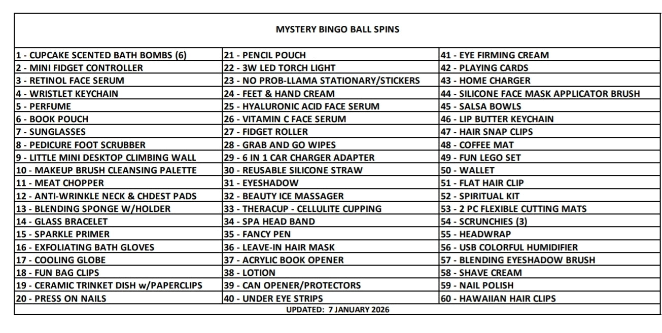 Mystery Bingo Ball Spins
