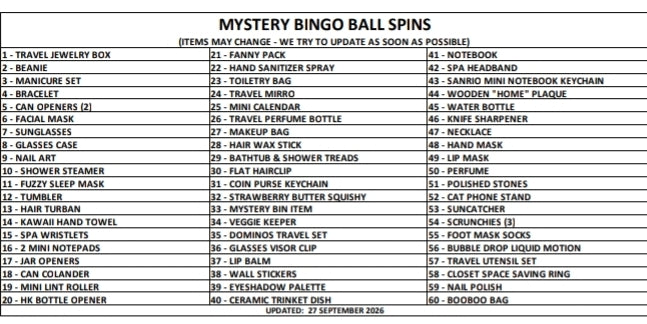 Mystery Bingo Ball Spins (NOT Capsule)