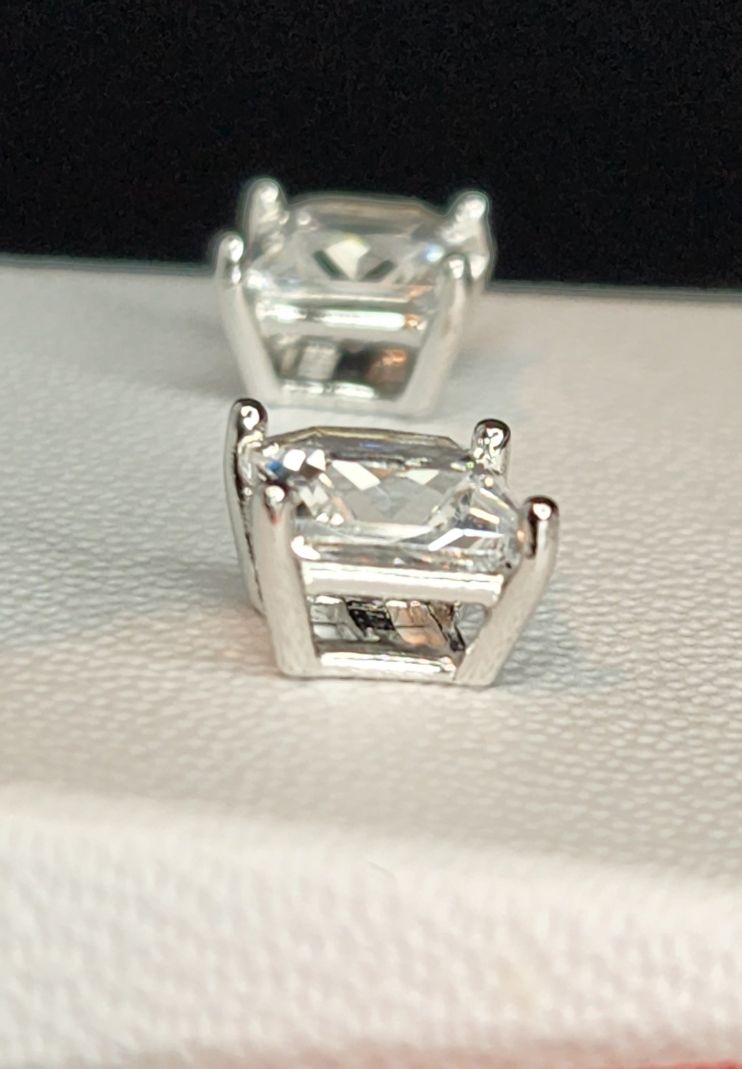 2.5 CT.T.W. Princess Cut Lab Created White Sapphire Stud Earrings