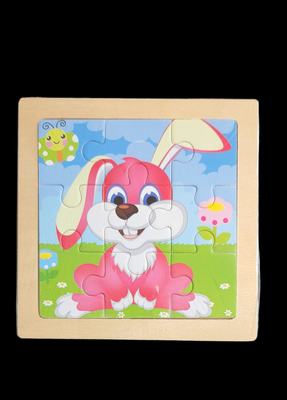 4x4 9pc Kids Wooden Puzzles