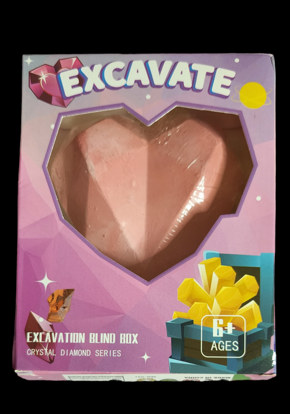 Heart Shaped DIY Archaeological Excavate Gems for Kids