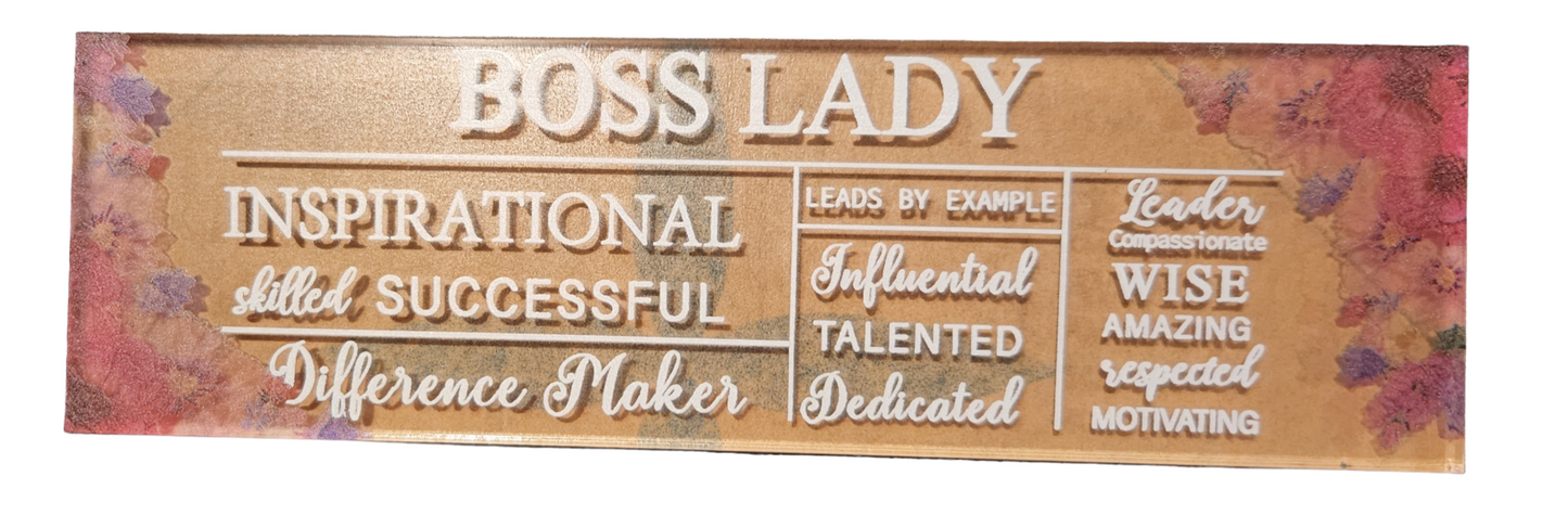 Boss Lady Motivational Quotes Paperweight