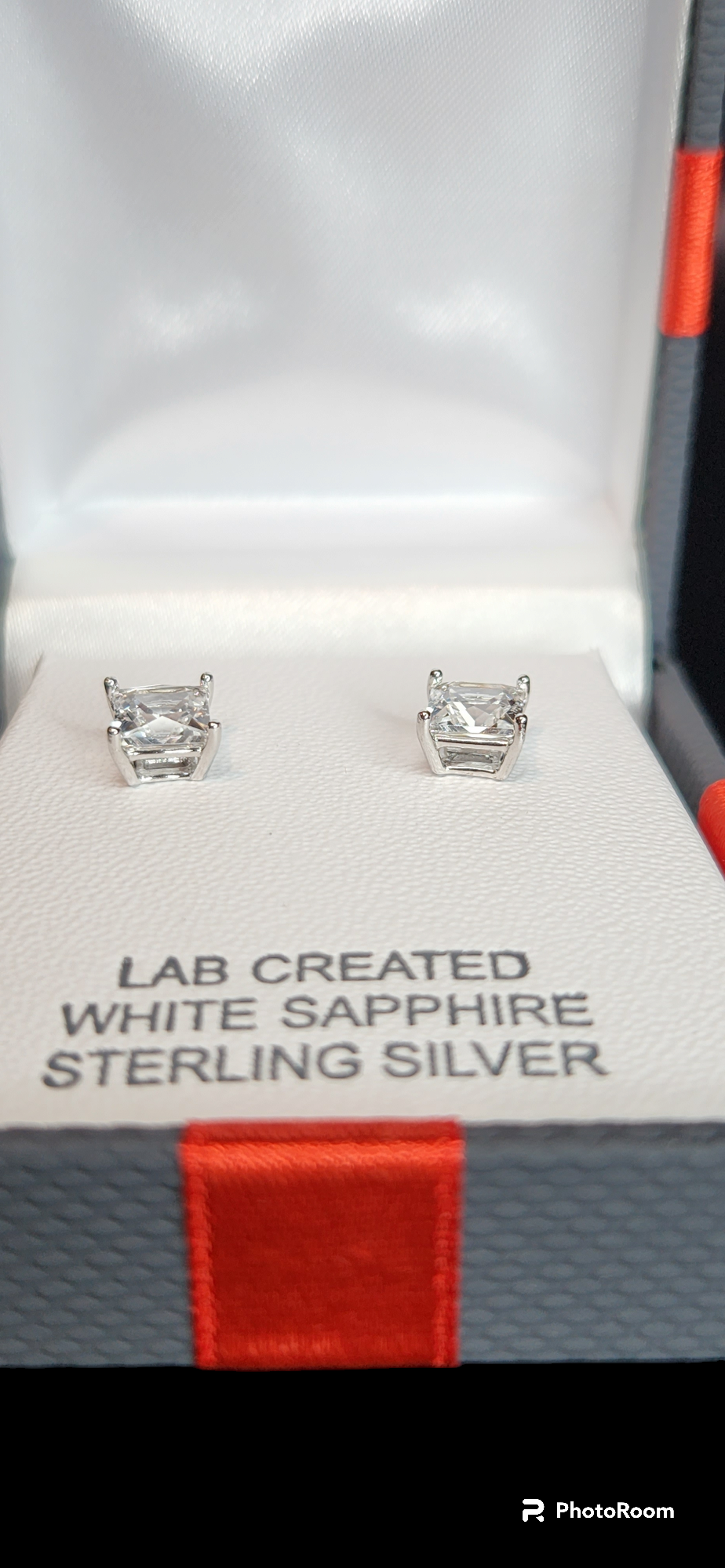 2.5 CT.T.W. Princess Cut Lab Created White Sapphire Stud Earrings