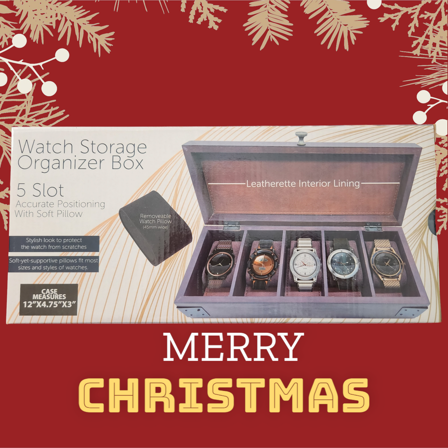 5 Slot Watch Storage Organizer Box