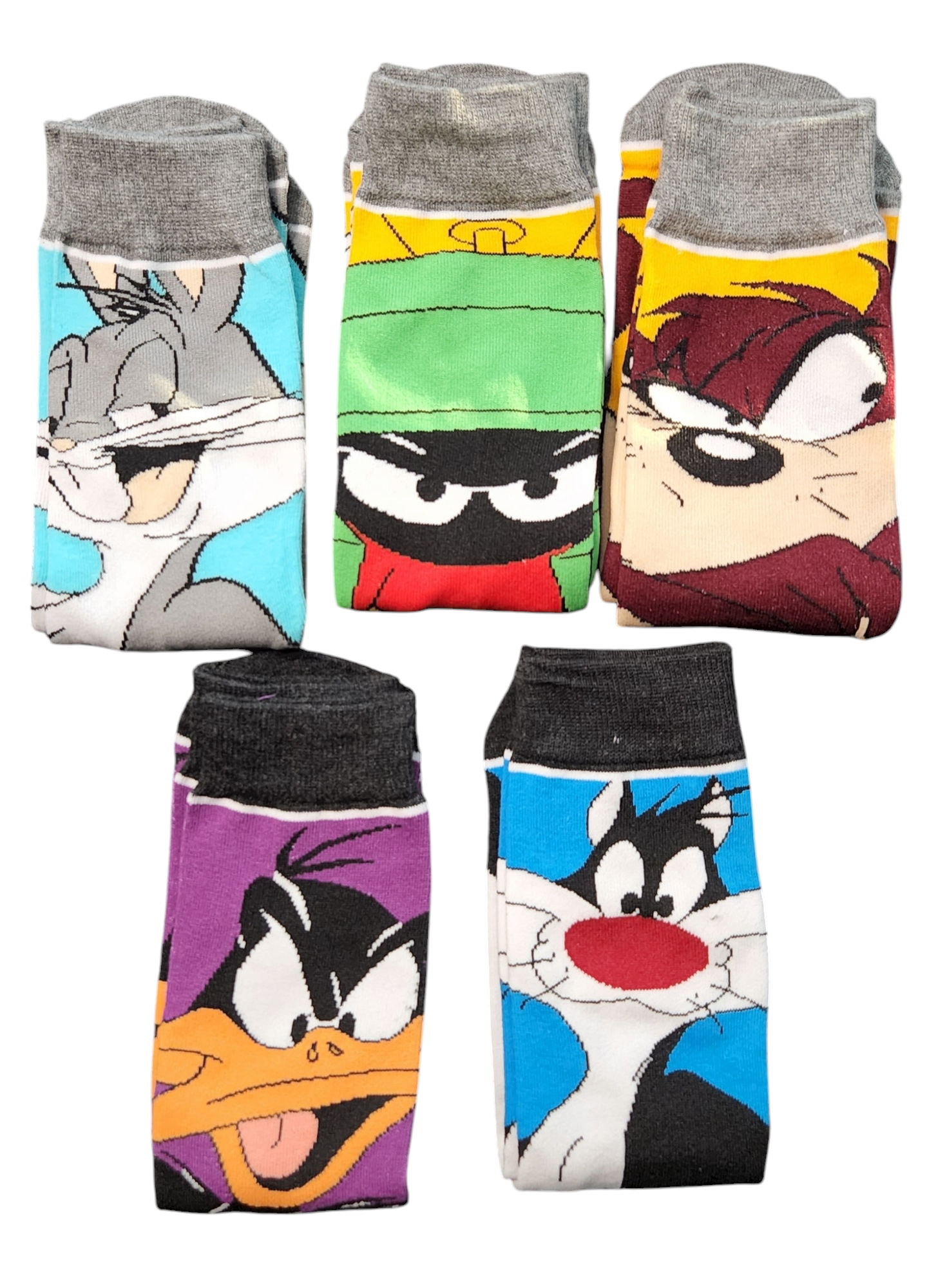 Men's Cartoon Socks 5 Pk