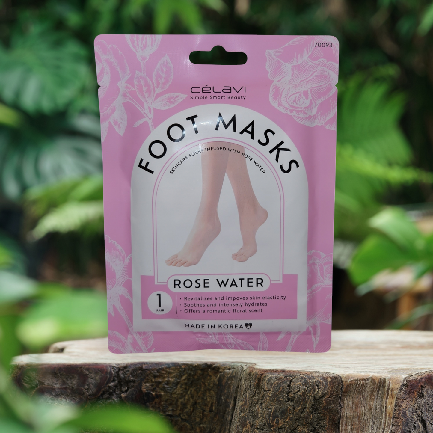 Rose Water Foot Masks (1 pair)