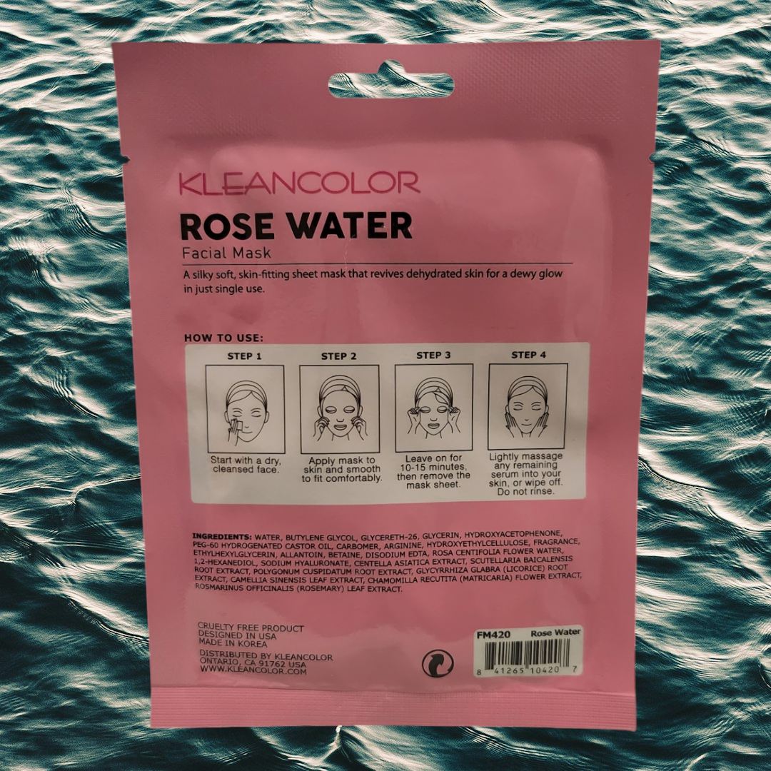 Rose Water Facial Mask (1 sheet)