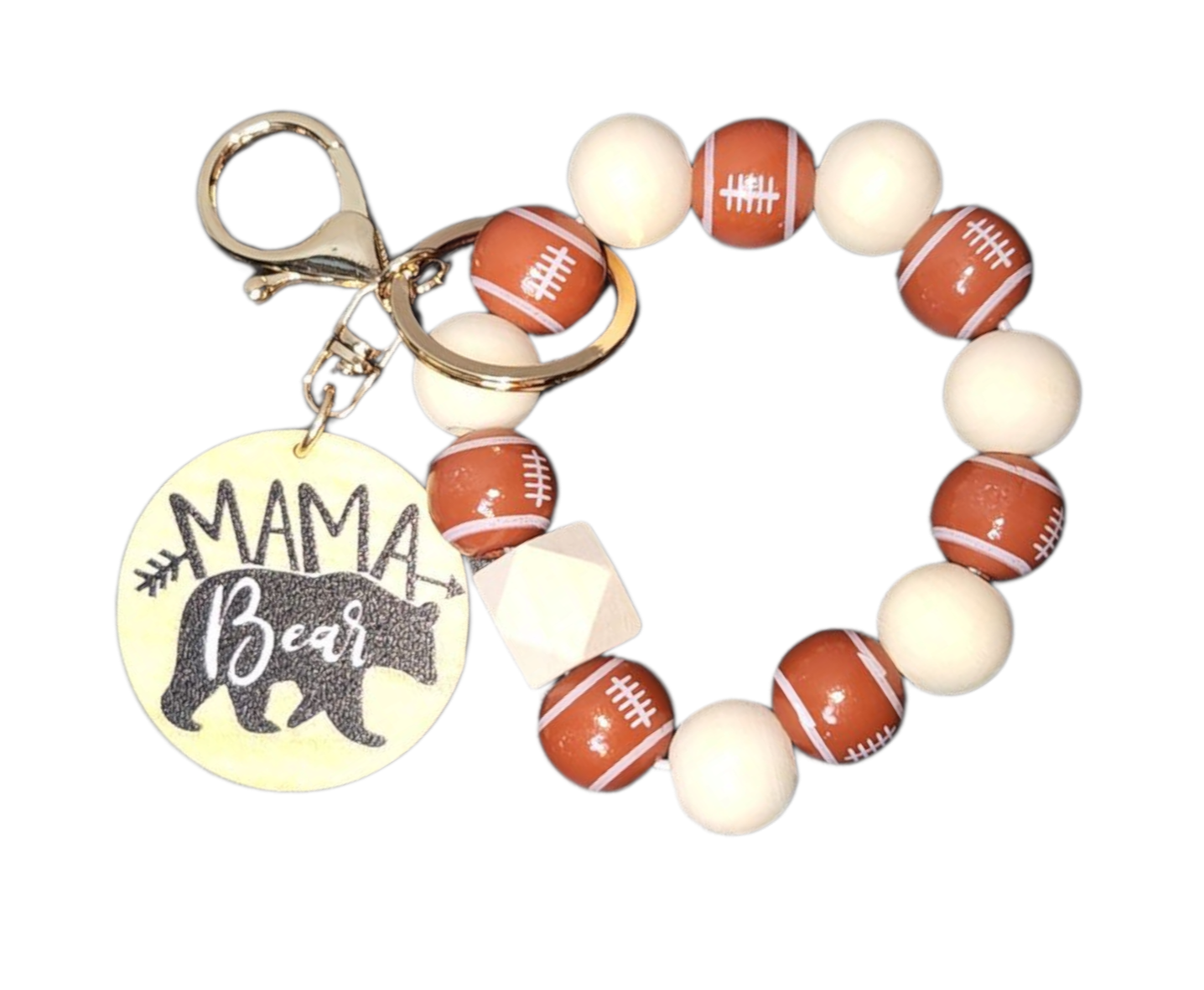 Mama Bear Sports Wristlet Keychain