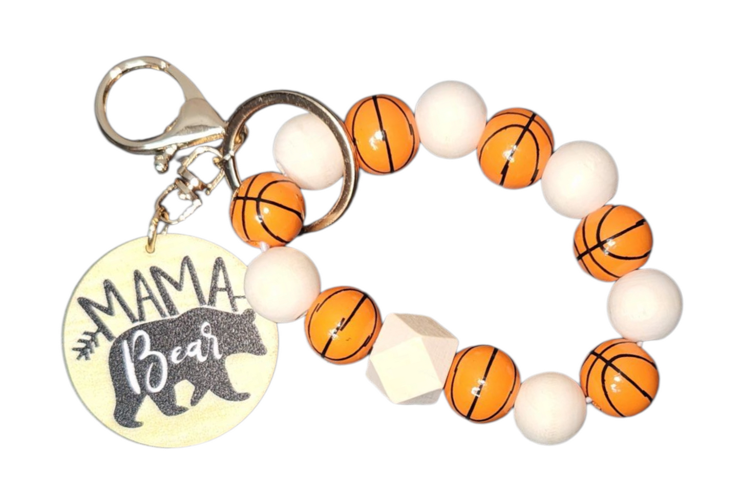 Mama Bear Sports Wristlet Keychain