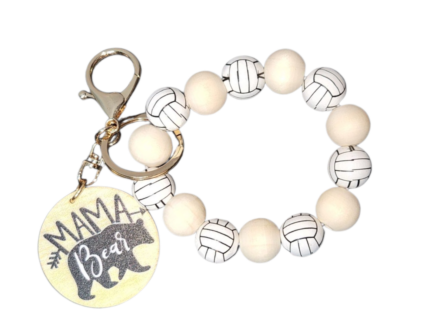 Mama Bear Sports Wristlet Keychain